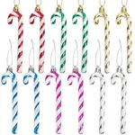 2Sets Plastic Candy Cane Pendant Decorations