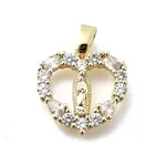 Brass Micro Pave Cubic Zirconia Charms