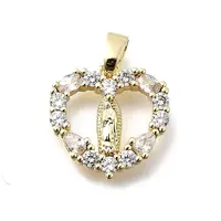 Brass Micro Pave Cubic Zirconia Charms