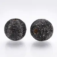 Wood Beads Covered with Polyester Cord Wire