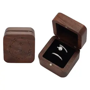 Wooden Rings Storage MagneticGift Boxes
