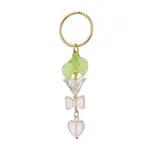 Bowknot & Heart Glass Pendant Decorations