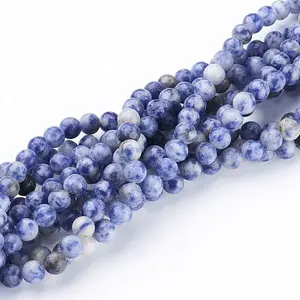 Natural Blue Spot Jasper Bead Strands