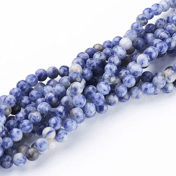 Natural Blue Spot Jasper Bead Strands