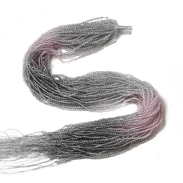 Transparent Gradient Color Glass Beads Strands