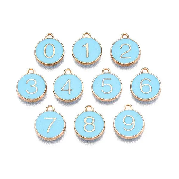Light Gold Plated Alloy Enamel Charms