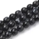Natural Black Agate Beads Strands