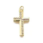 Brass Micro Pave Cubic Zirconia Pendants