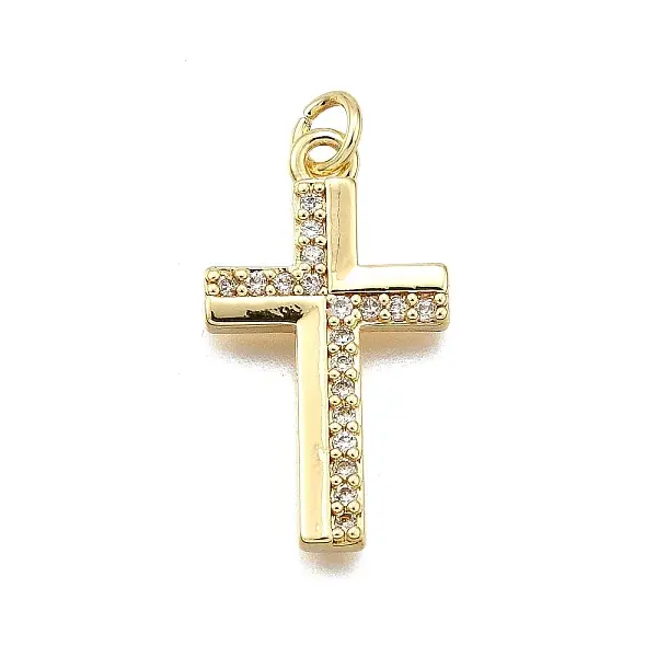 Brass Micro Pave Cubic Zirconia Pendants