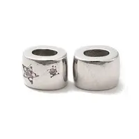 Brass Micro Pave Cubic Zirconia Beads