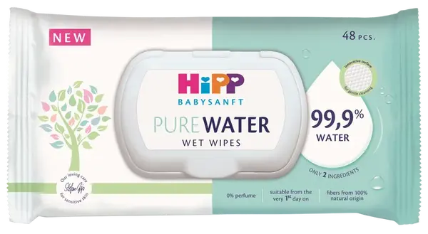 HIPP Babysanft Čistiace vlhčené obrúsky Soft & Pur 48 ks