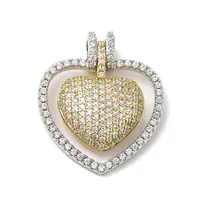Brass Micro Pave Cubic Zirconia Pendants