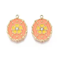 Ion Plating(IP) 304 Stainless Steel Rhinestone Pendants