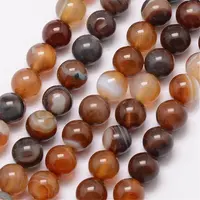 Natural Striped Agate/Banded Agate Bead Strands