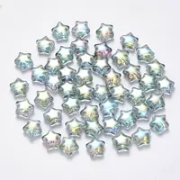 Transparent Spray Painted Glass Beads