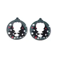 Printed Poplar Wood Pendants