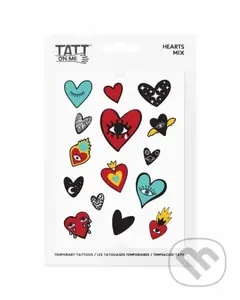 TATTonMe Vodeodolné dočasné tetovačky Srdce mix