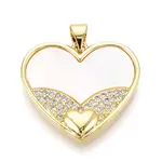 Brass Micro Pave Clear Cubic Zirconia Pendants