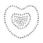 200Pcs 2 Style White Acrylic Enamel Beads