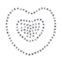 200Pcs 2 Style White Acrylic Enamel Beads