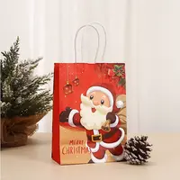 Christmas Paper Santa Claus Printed Tote Bags