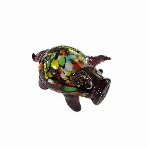 Handmade Lampwork 3D Pig Figurines