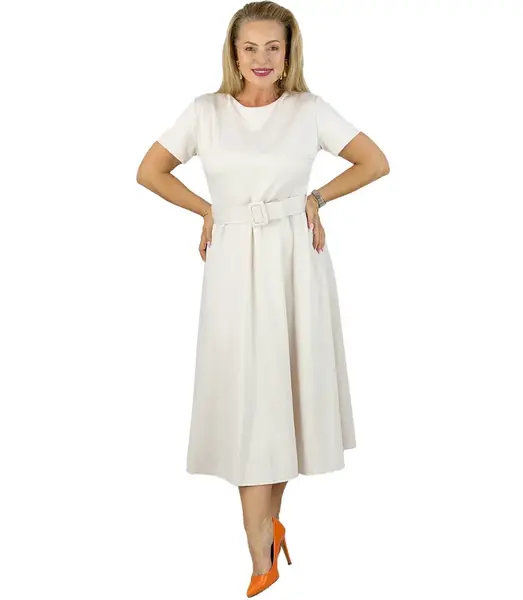 Pri Classic strapless dress flared midi ELISE