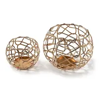 2Pcs 2 Styles Iron Candle Holder