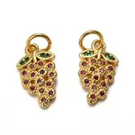 Brass Micro Pave Cubic Zirconia Charms