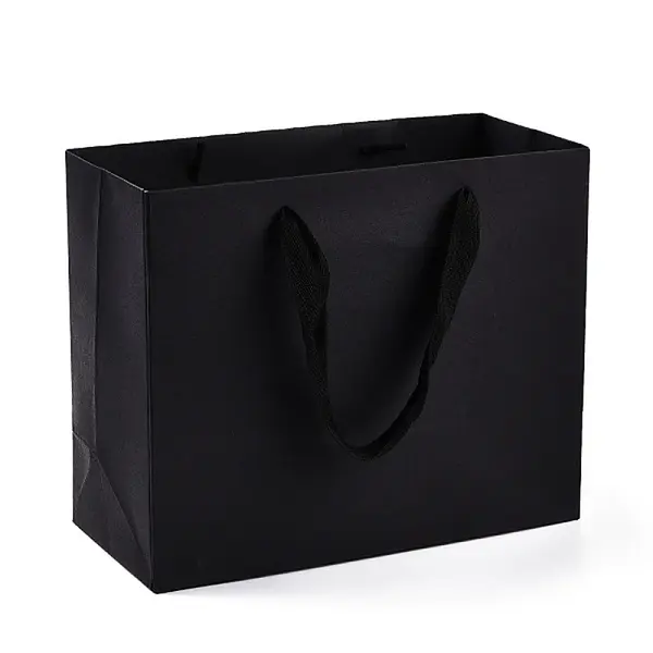Rectangle Paper Bags with Rope Handles