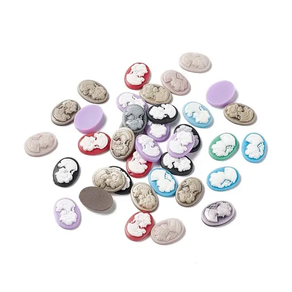Cameos Opaque Resin Cabochons
