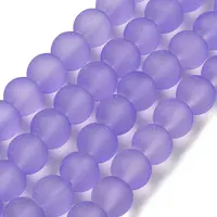 Baking Painted Transparent Glass Bead Strands