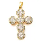 Brass Pave Clear Cubic Zirconia Pendants