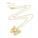 Brass Micro Pave Clear Cubic Zirconia Pendant Necklaces