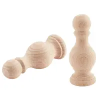 Unpainted Wooden Finials and Spindles for Crafts