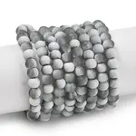 Frosted Crackle Glass Beads
