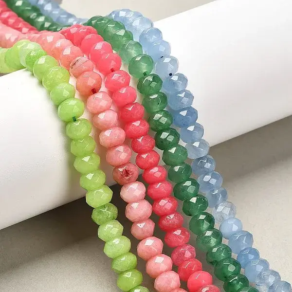Natural White Jade Gemstone Beads