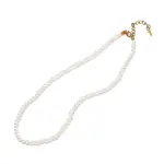 Vintage Painted Round Glass Pearl Beaded Necklace for Girl Women Mother