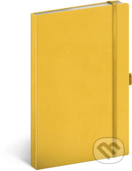 Notes Žlutý - tečkovaný (s gumičkou na uzavření a poutkem na tužku)