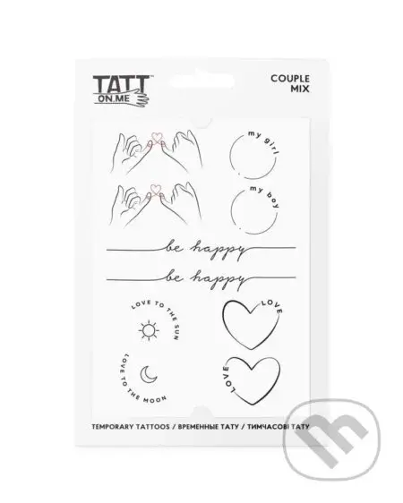 TATTonMe Vodeodolné dočasné tetovačky Couple mix