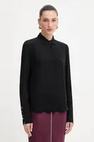 Košile Patrizia Pepe dámská, černá barva, regular, s klasickým límcem, 8C0761 A8I1