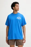 Bavlněné tričko adidas Originals Music Fests Tee pánské, modrá barva, s potiskem, KR5104