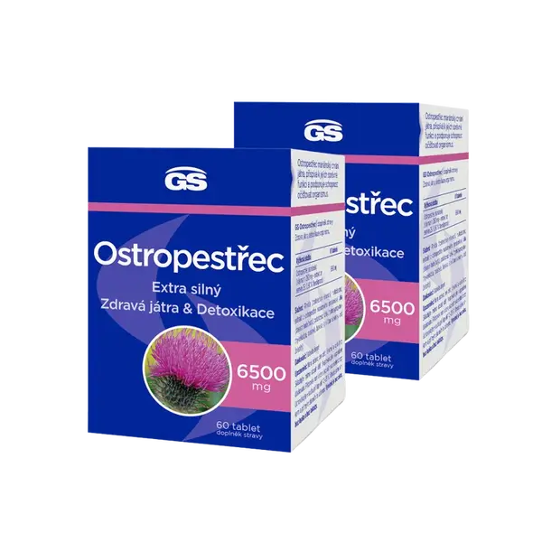 GS Ostropestřec 6500 mg, 2 × 60 tablet