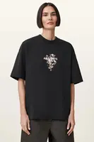 Tričko AllSaints ETERNAL dámské, černá barva, W284JC