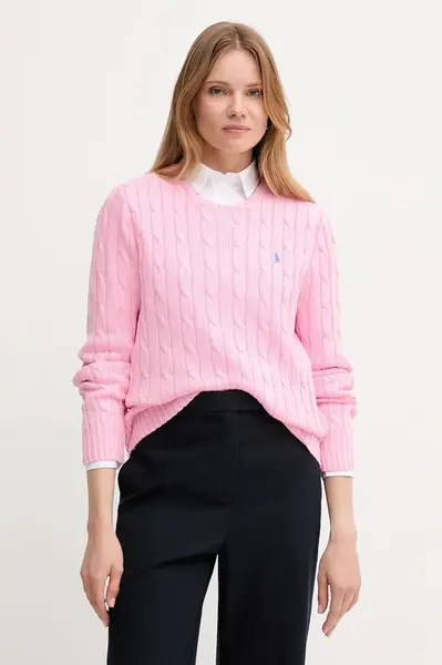 Svetr Polo Ralph Lauren dámský, růžová barva, 211971869