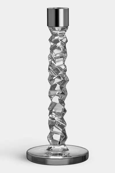 Dekorativní svícen Orrefors Carat 24,2 cm 2-pack šedá barva