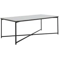 Livetastic KONFERENČNÍ STOLEK, černá, bílá, kov, keramika, 120/43/60 cm