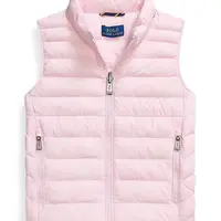 Dětská vesta Polo Ralph Lauren růžová barva, 322969872003