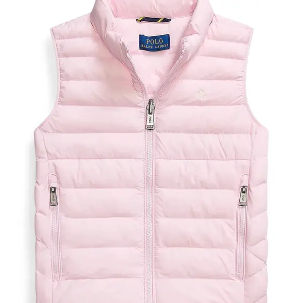 Dětská vesta Polo Ralph Lauren růžová barva, 322969872003