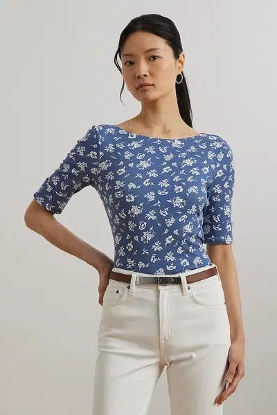 Tričko Lauren Ralph Lauren dámské, modrá barva, 200976991